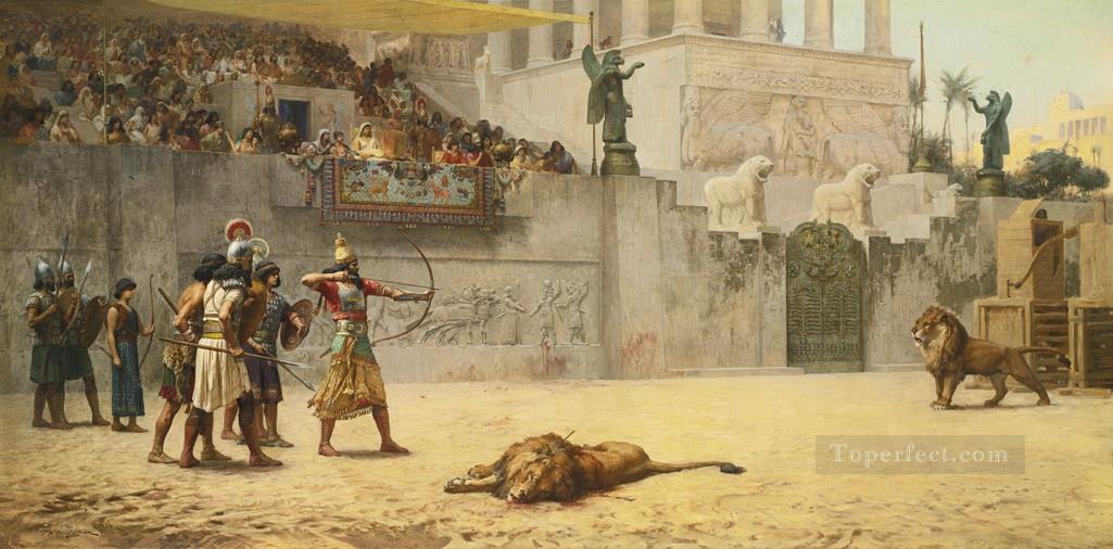 アッシリア王フレデリック・アーサー・ブリッジマンの気晴らし油絵